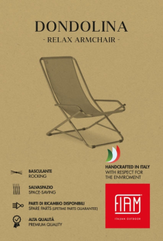 FIAM® Liegestuhl Dondolina Aluminium "Aqua"